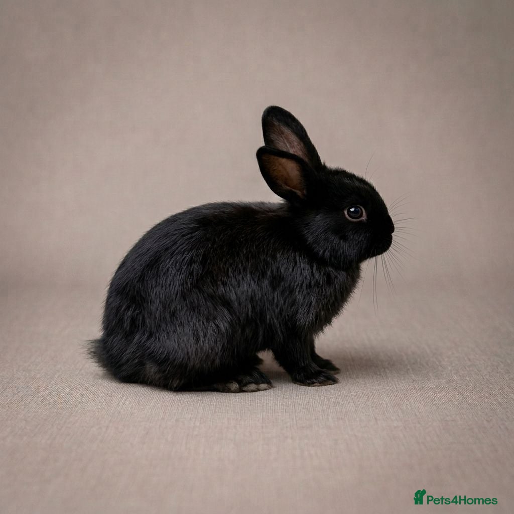 Mini Lop rabbits Female chocolate otter / black self cross - Advert 2