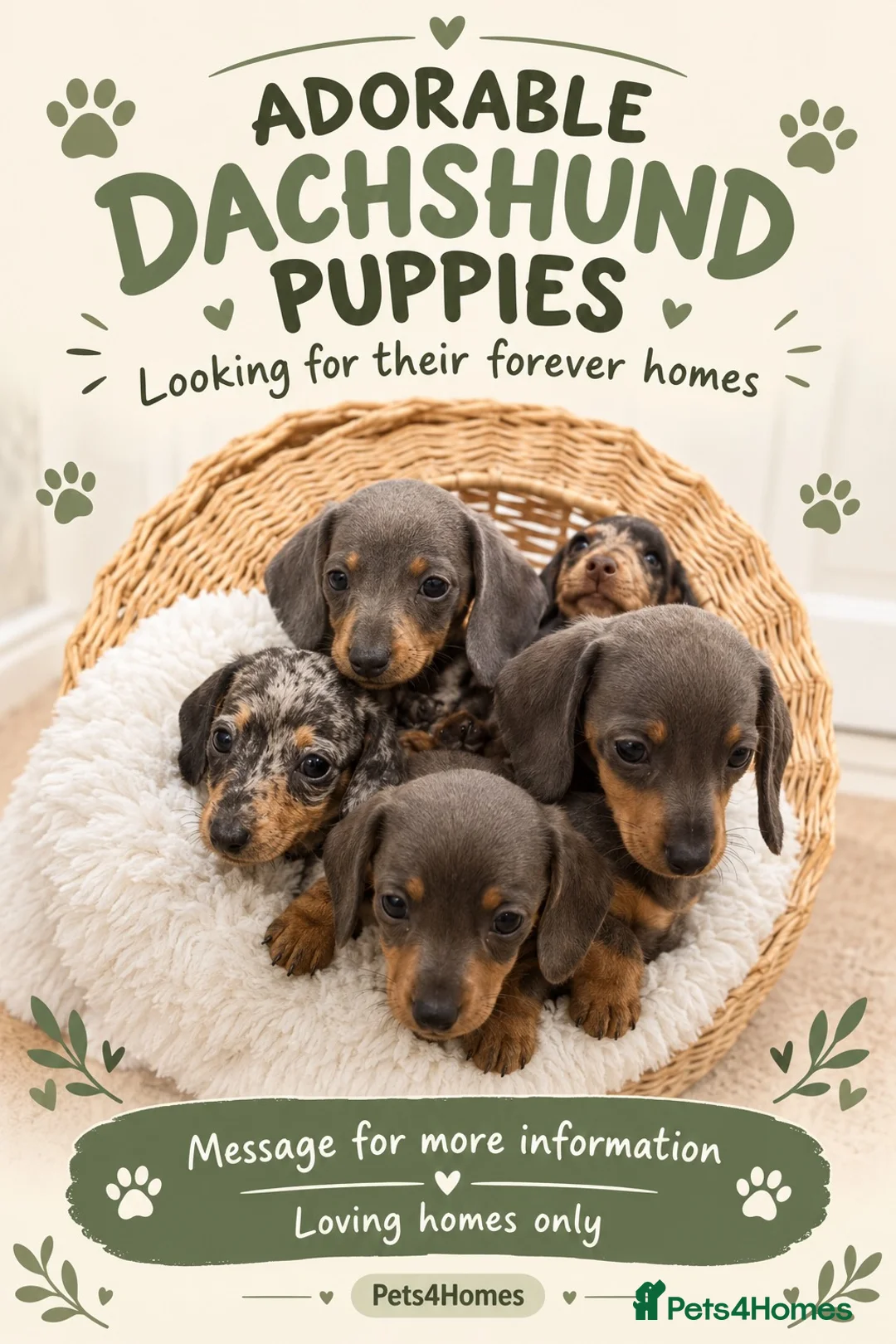 Miniature Dachshund dogs for sale: Beautiful Mini Dachshunds Ready Now  - Advert 1