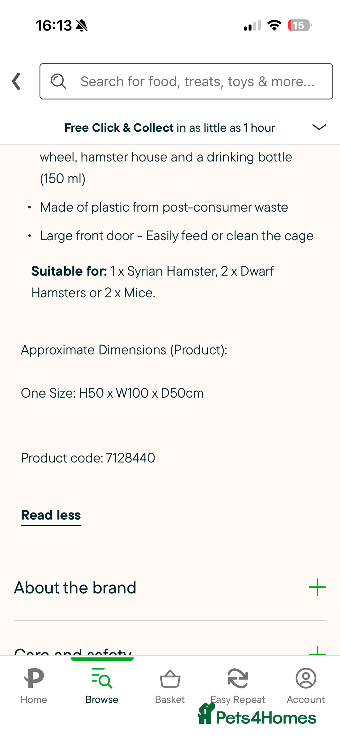 Hamster rodents for sale: Friendly male Syrian & brand new Savic plaza cage - Advert 7