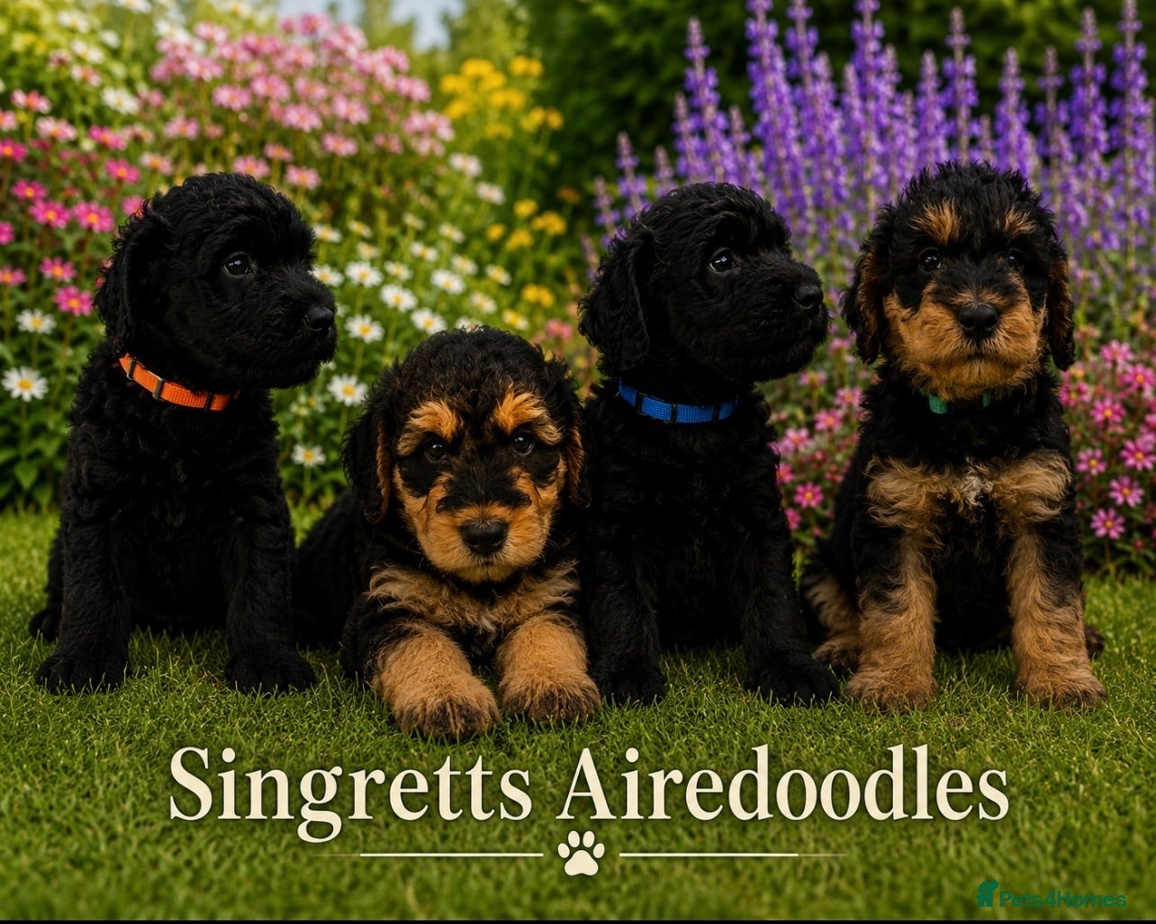 Mixed Breed dogs Airedoodles F1 airedale mum. Phantom poodle dad  - Advert 1