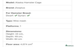 Hamster rodents for sale: Alaska hamster cage  - Image 6