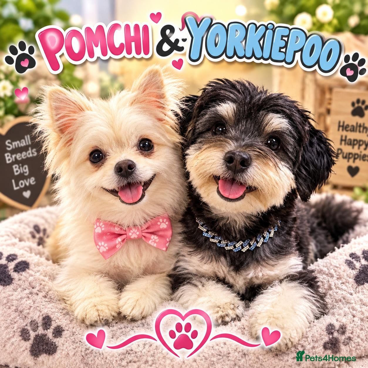 Mixed Breed dogs 🐾 Adorable Yorkiepoo × Pomchi Puppies 🐾 - Advert 1