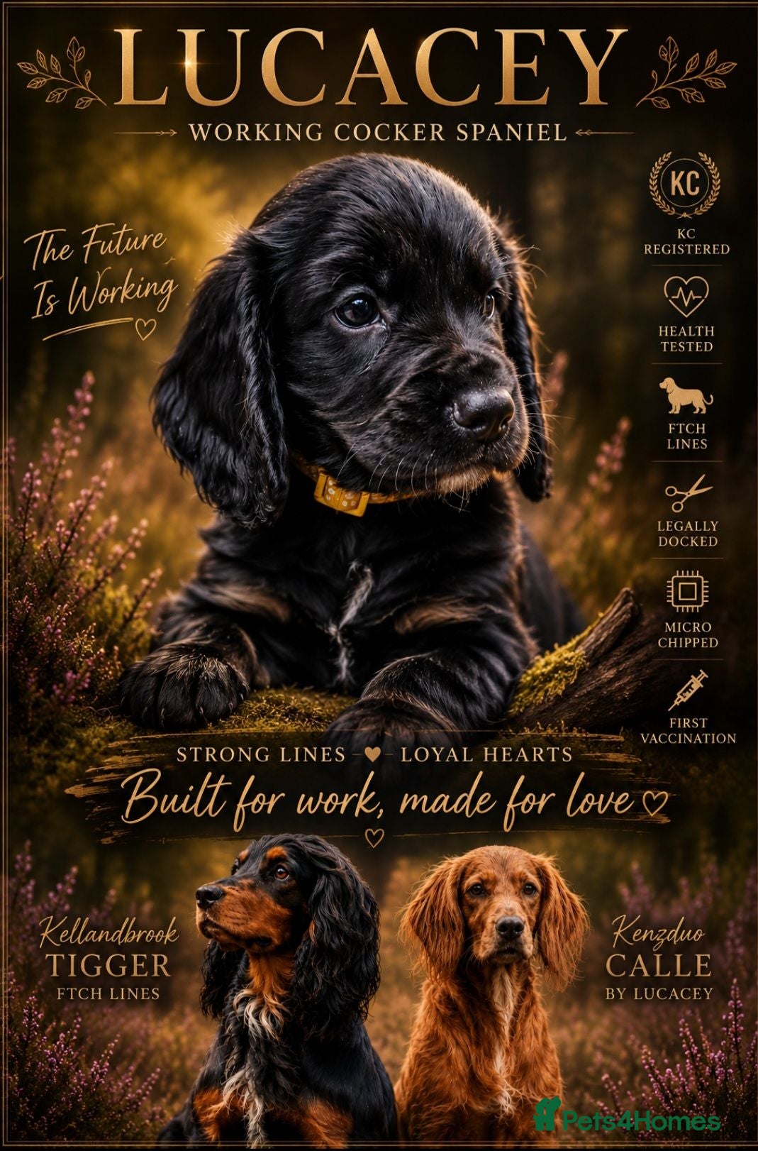 Cocker Spaniel dogs KC Working Cocker Pups. Health tested. FTCH Lines. - Advert 1