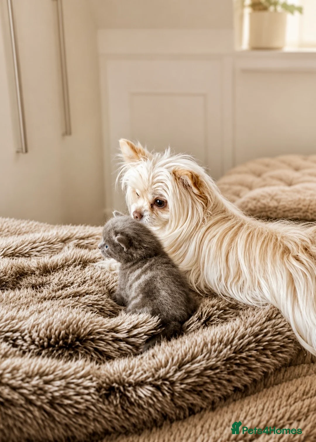 Mixed Breed cats for sale: Four fluffy mixed breed blue/grey kittens - Advert 11