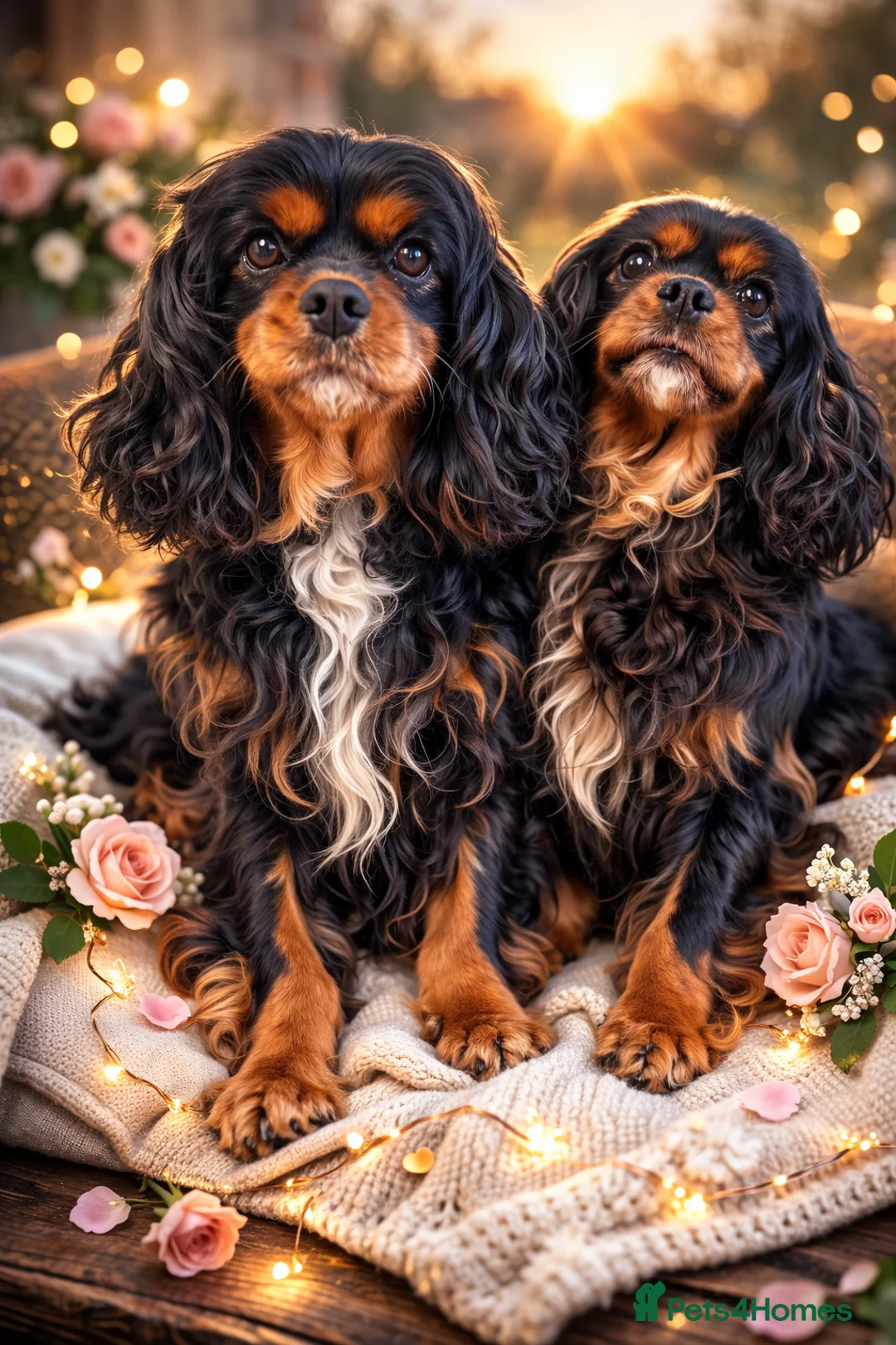 Cavalier King Charles Spaniel dogs for sale: Bonded sisters  - Advert 1