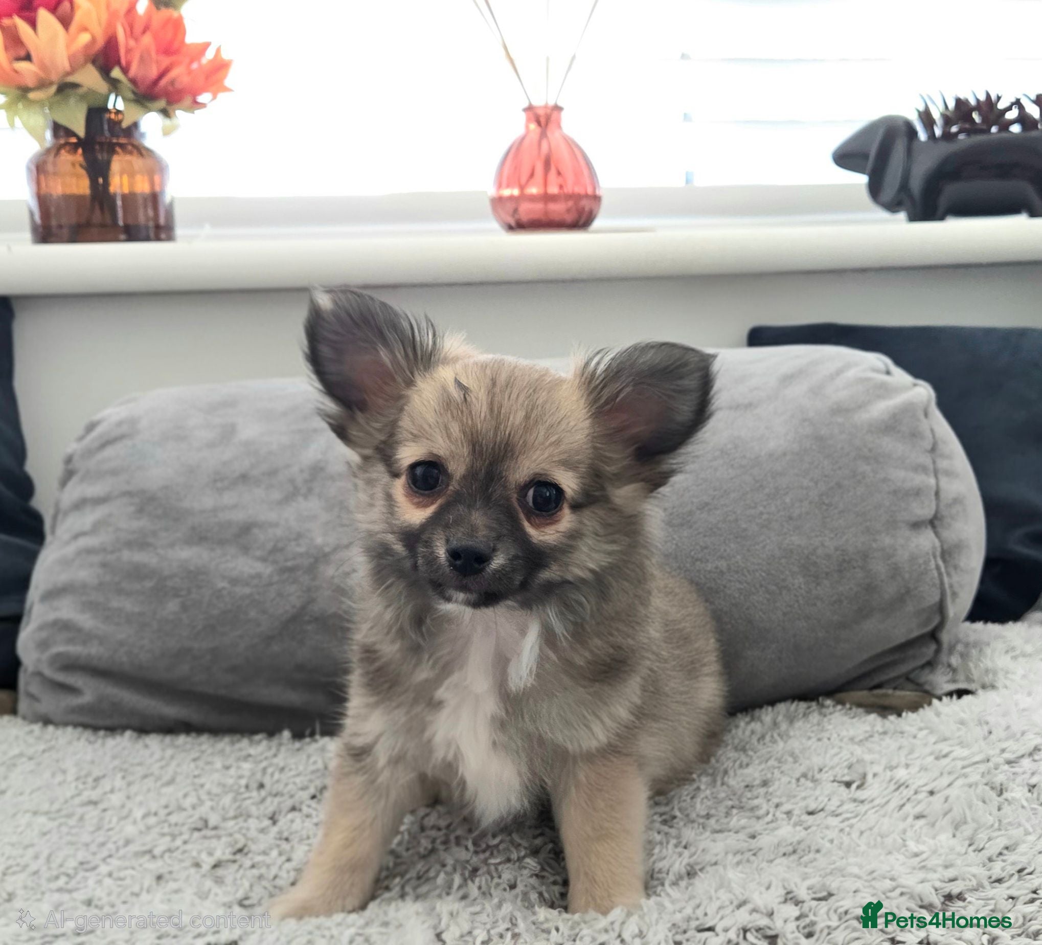 Chihuahua dogs Longhaired Chihuahua Boy - Rare Wolf Sable coat - Advert 8