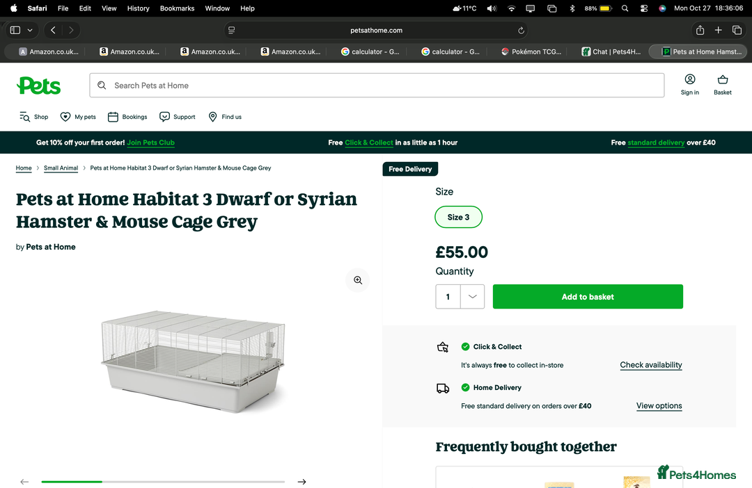 Hamster rodents for sale:  2x robos+cage £30  asap - Image 2