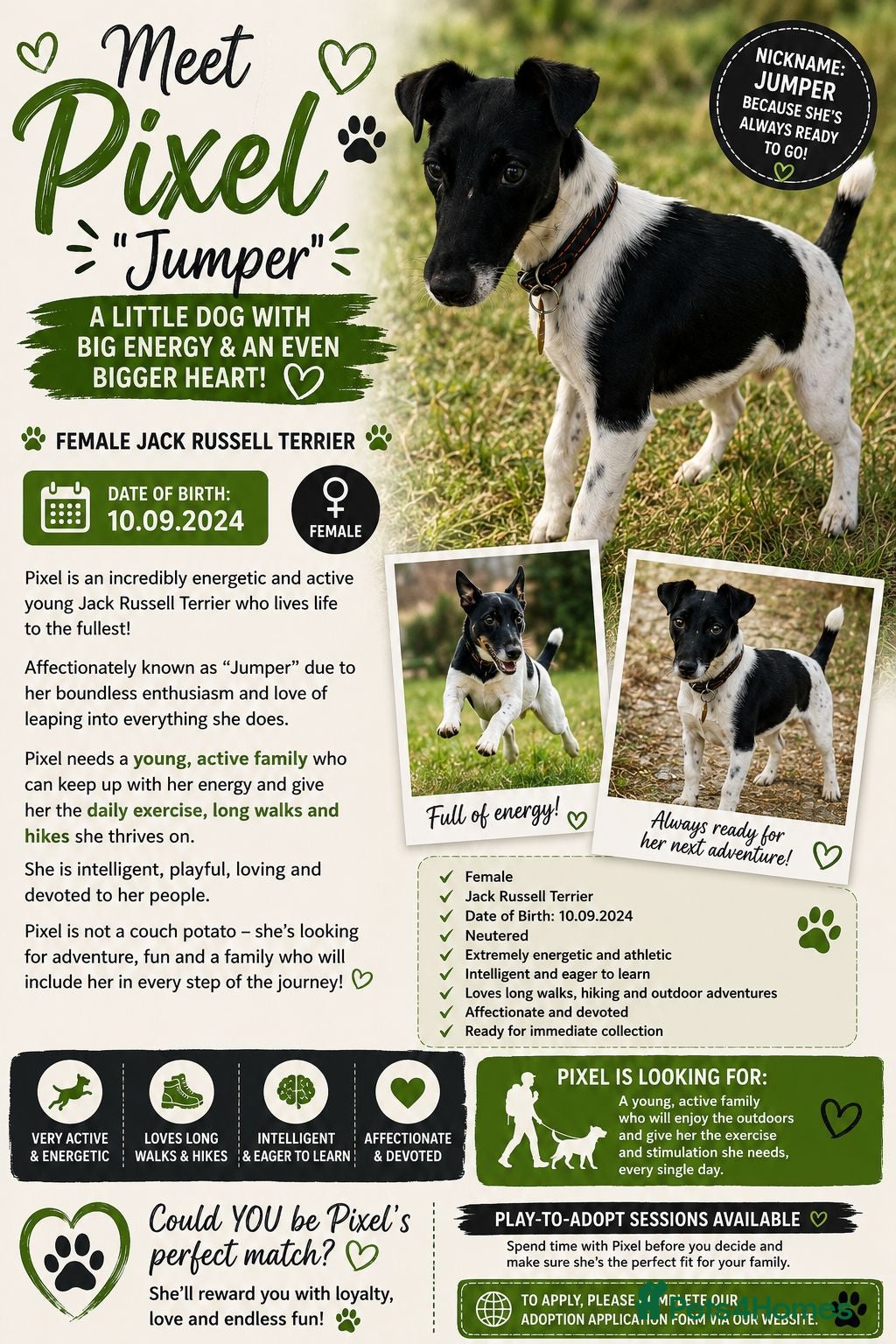 Fox Terrier dogs Pixel aka Jumper – Female Fox Terrier - Advert 2