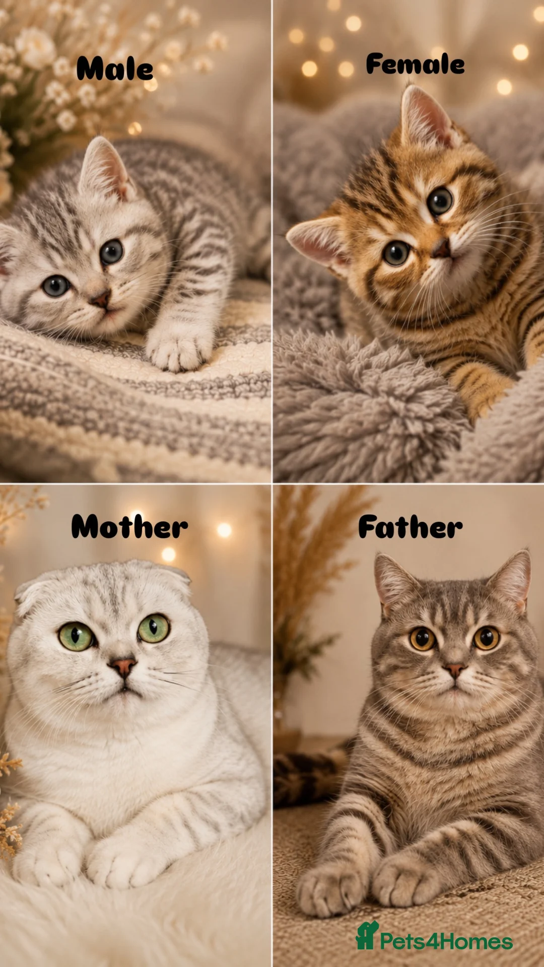 Scottish Fold cats for sale: Gorgeous stripped Scottish straight kittens - Advert 2