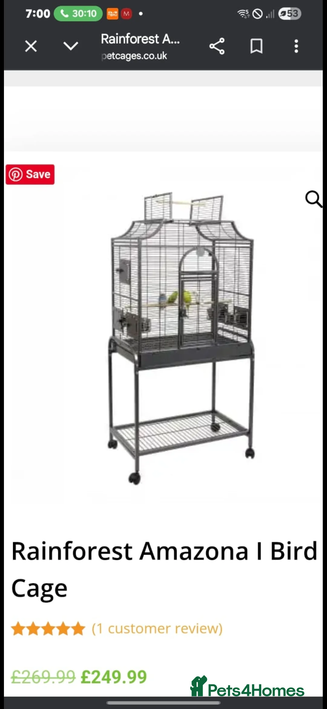 Budgerigars birds for sale: Bugies and cage - Advert 2