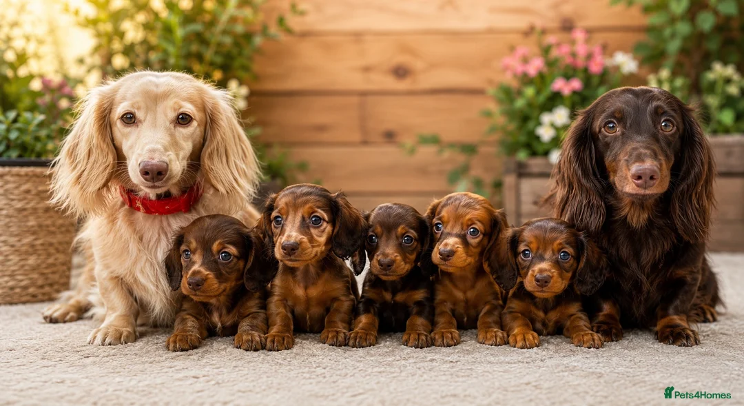 Miniature Dachshund dogs for sale: Miniature Long Hair Choc&Tan Dachshunds  - Advert 7