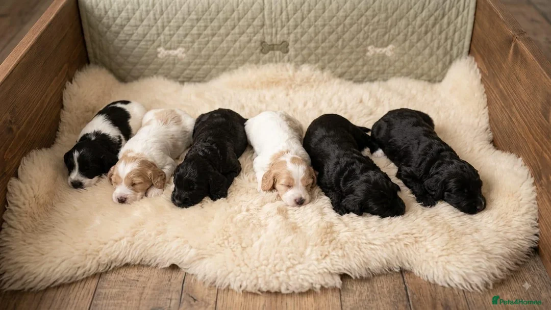 Cockapoo dogs for sale: 2 Gorgeous Black Cockapoo Puppies - Family Raised - Advert 1