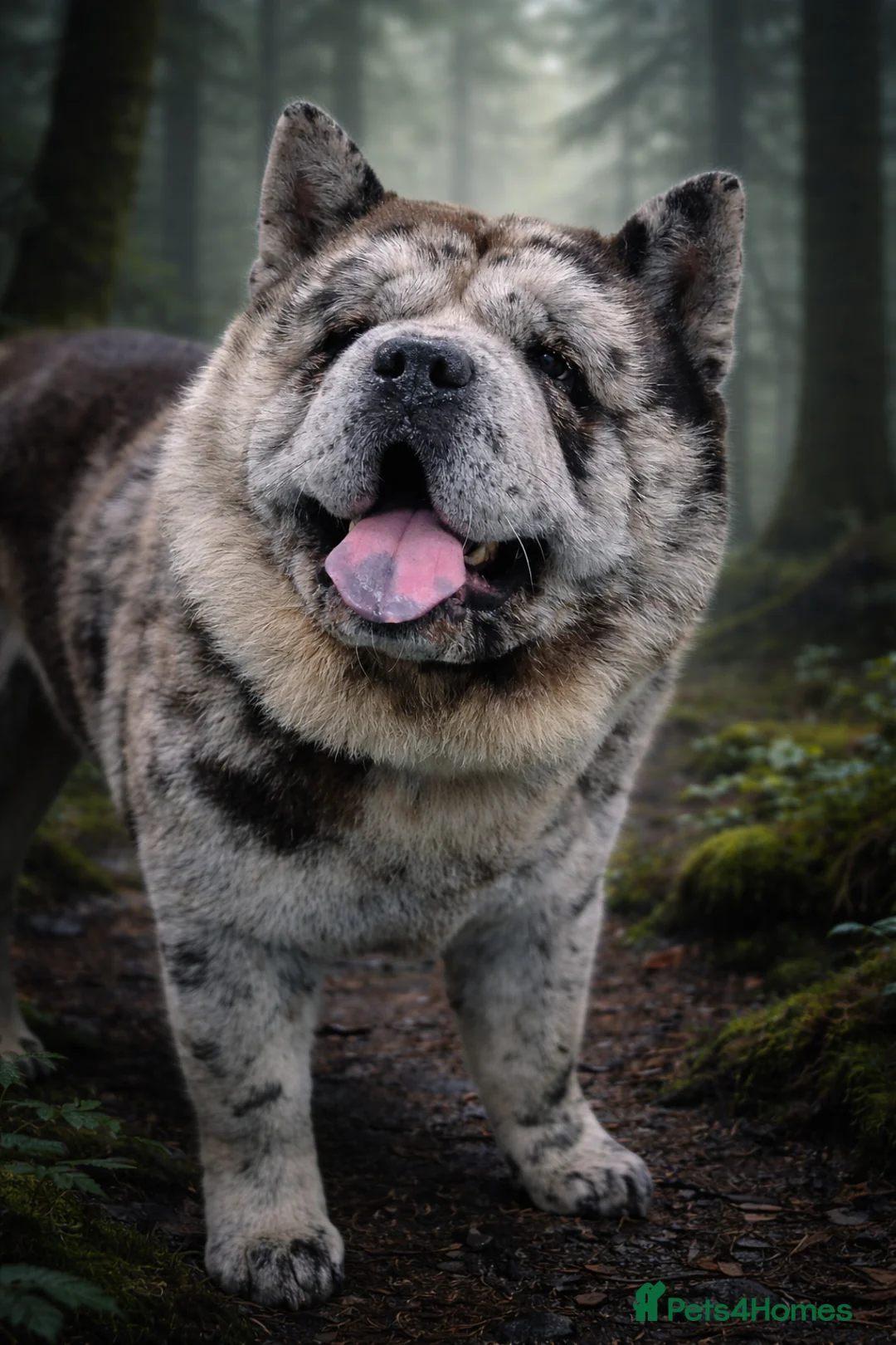 Chow Chow dogs for stud: Proven Rare Smooth Coat Blue Merle BIG POPPA PABLO - Advert 1