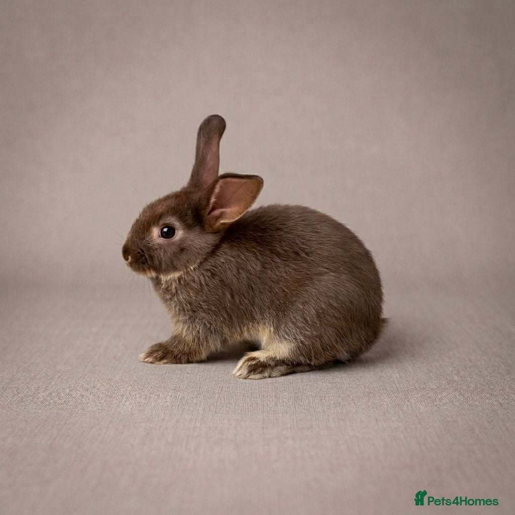 Mini Lop rabbits Female chocolate otter / black self cross - Advert 2