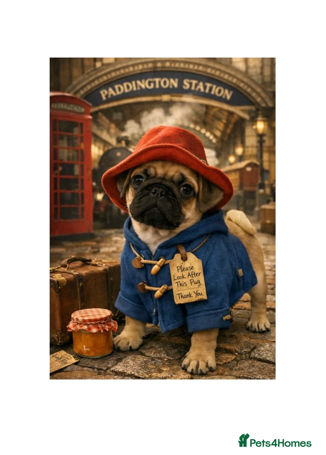 Pug dogs for sale: KC REGISTERED PUG PUPPY ( PADDINGTON ) - Advert 1