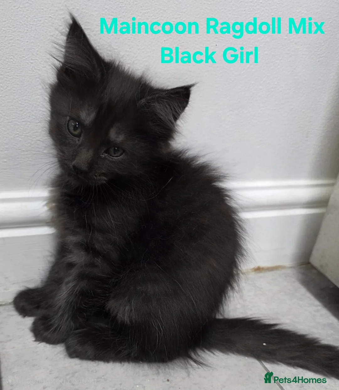 Maine Coon cats for sale: 3/4 Maincoon Ragdoll Mix Kitten Ready for New Home - Advert 10