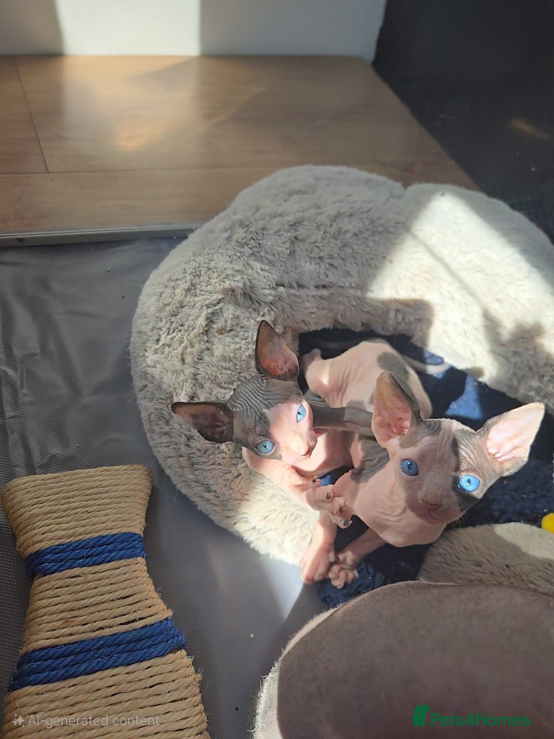 Sphynx cats for sale: Blue Eyes sphynx kittens GCCF and TICA  - Image 8