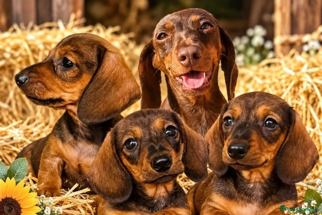 Miniature Dachshund dogs for sale: The three triplets 🐶🐶🐶 - Advert 1
