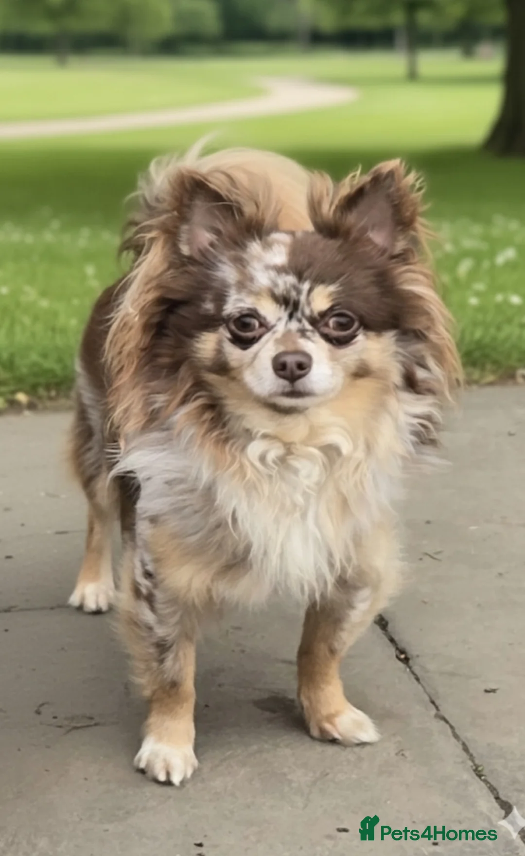 Chihuahua dogs for stud: Merle long haired Chihuahua Stud in Nottingham - Advert 1