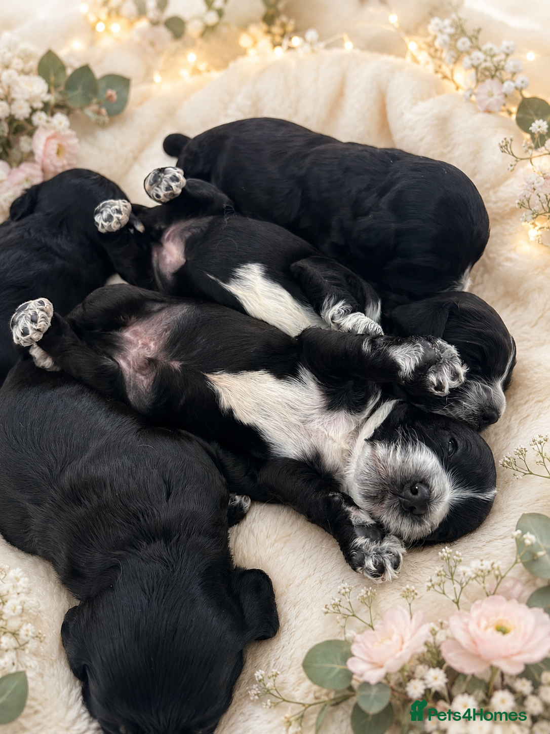 Cockapoo dogs Black and white tuxedo puppies  - Advert 20