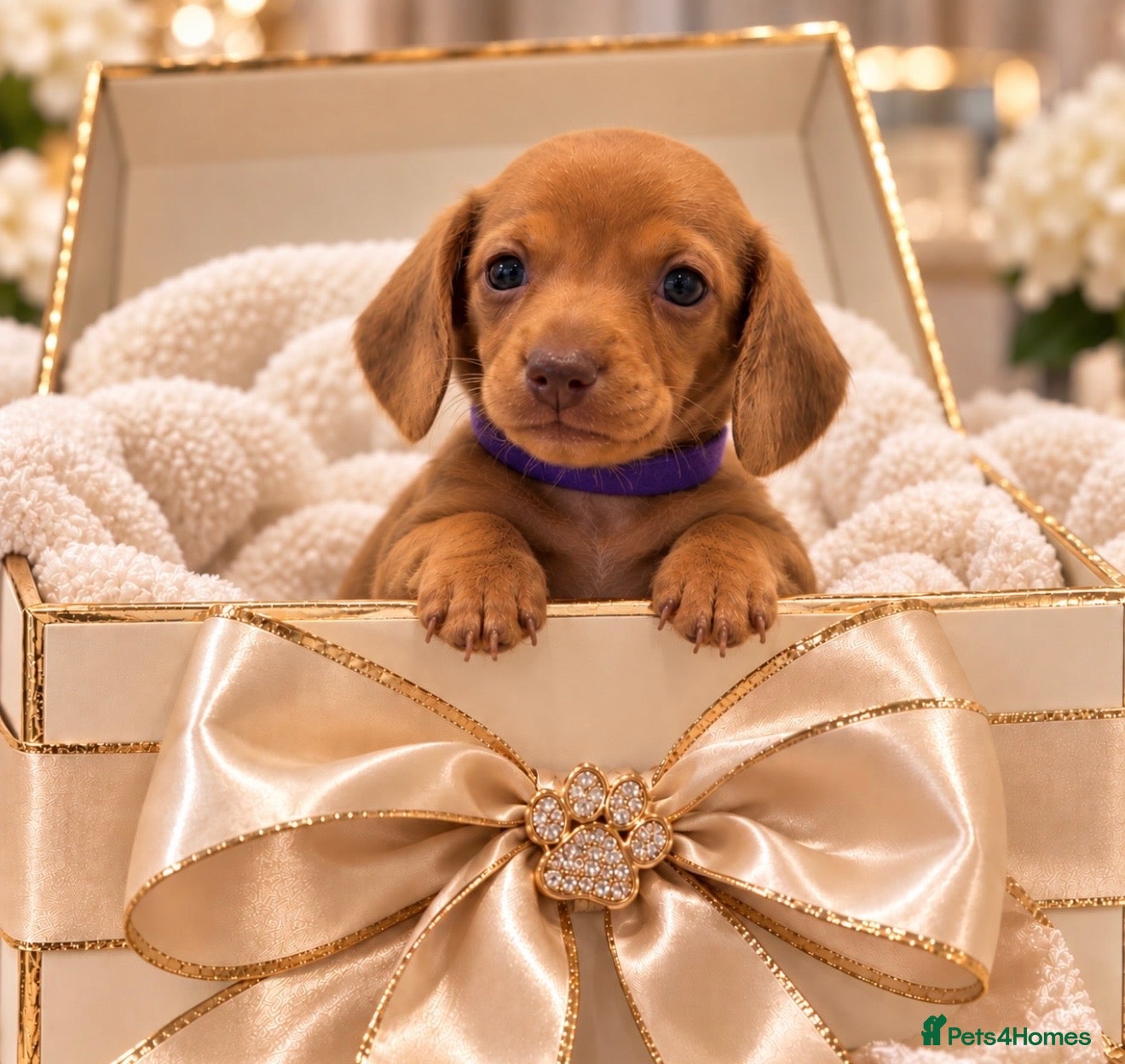 Miniature Dachshund dogs Chocolate cream Long Haired Carriers  - Advert 1