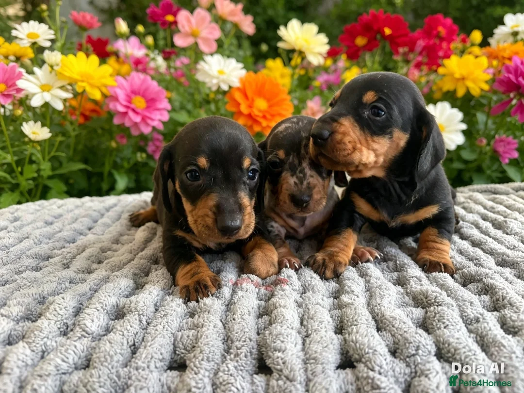 Miniature Dachshund dogs for sale: 3 strong healthy puppies  - Advert 2