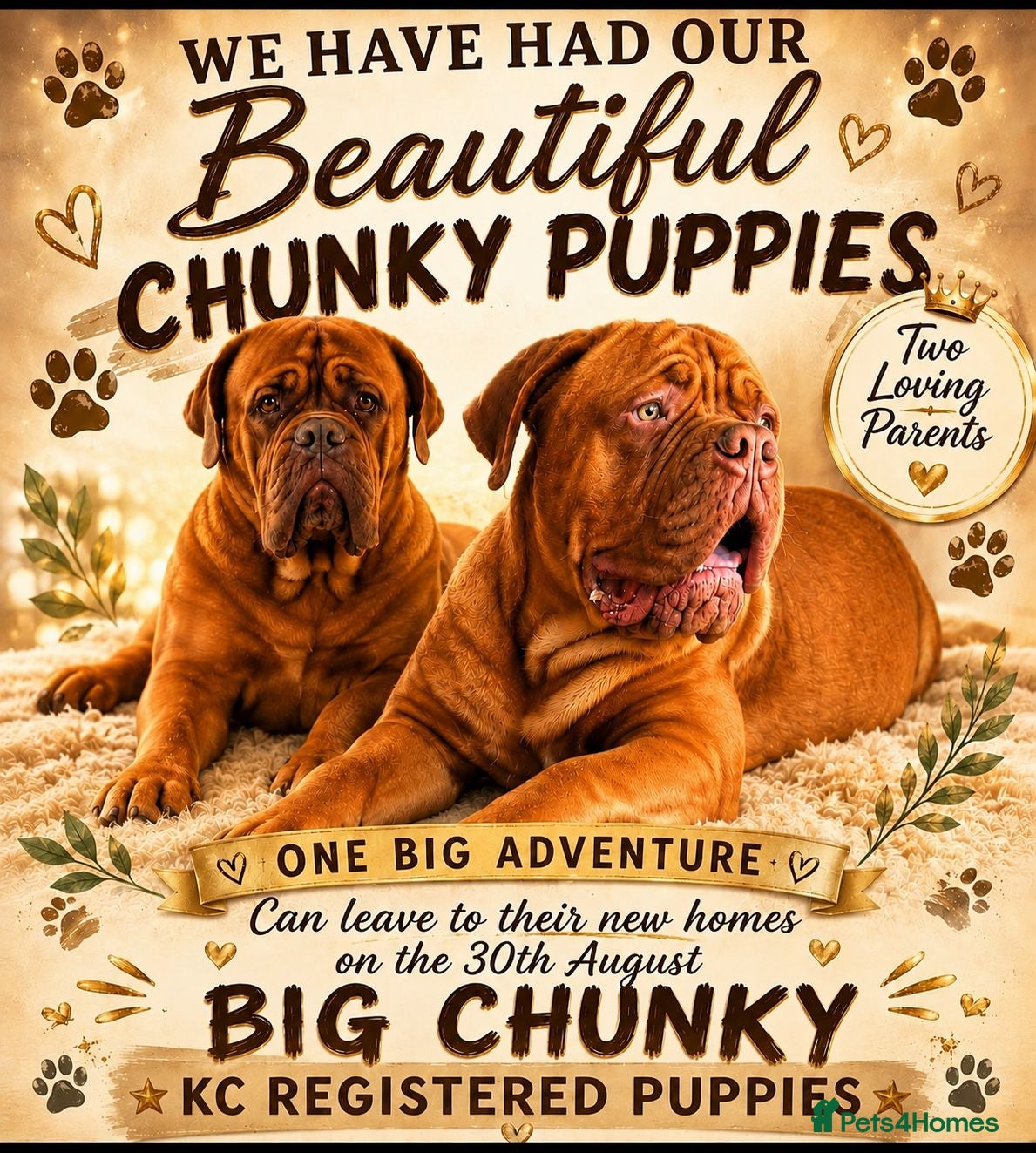 Dogue De Bordeaux dogs KC Registered Big Chucky Puppies - Advert 3