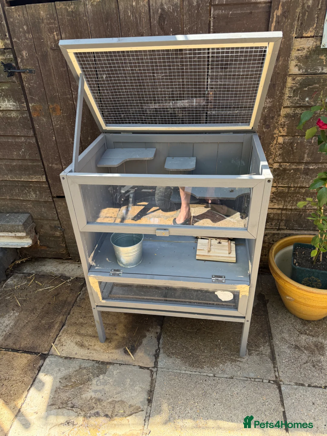 Mixed Breed rodents for sale: PawHut Wooden 3-Tier Hamster Small Animal Cage - Advert 2