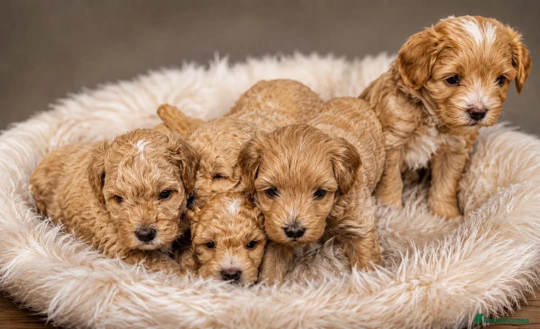 Maltipoo dogs for sale: F1B Maltipoo Puppies - Red & White, Home Raised - Advert 1