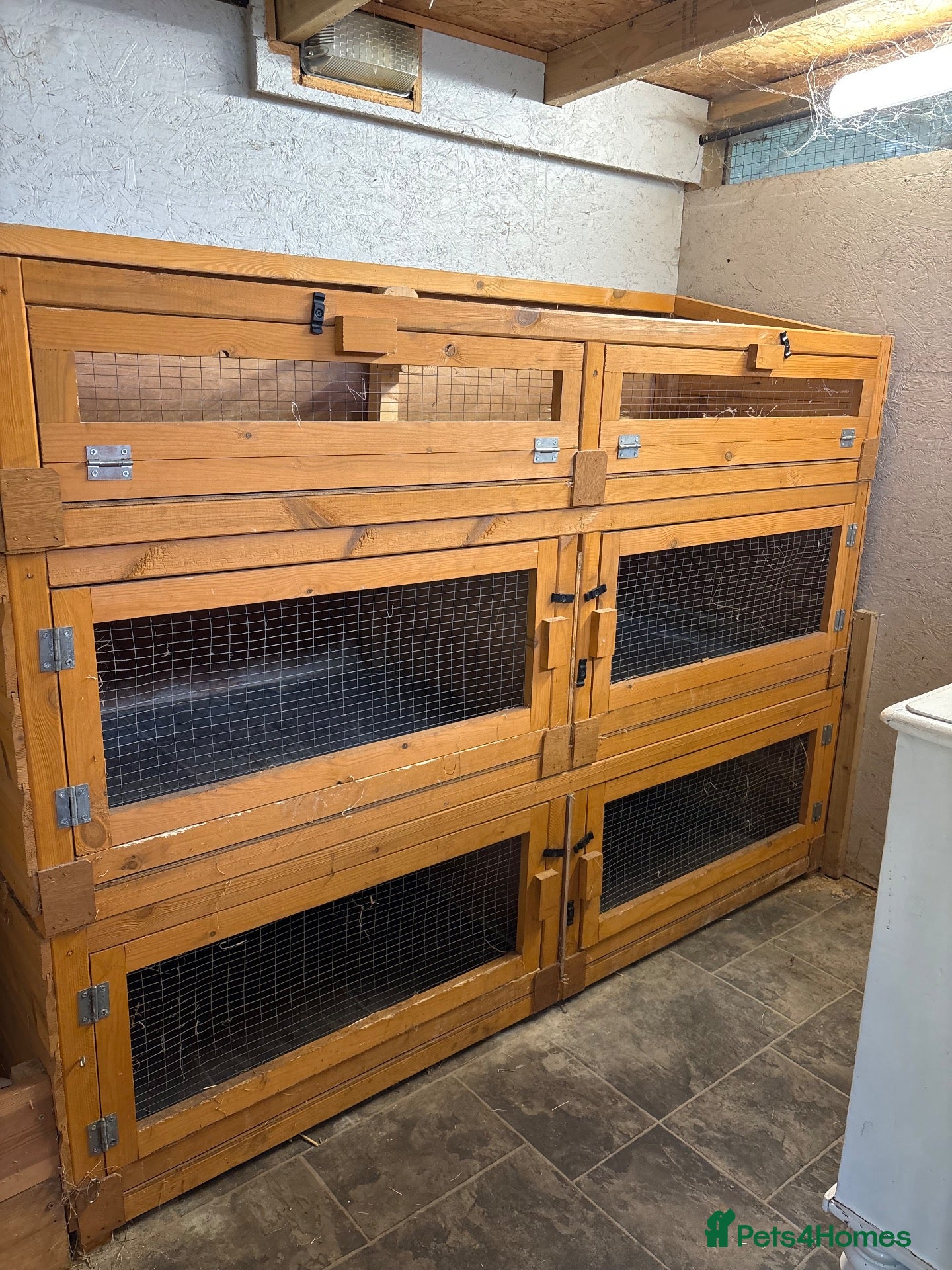 Guinea Pig rodents 6ft 3 tier wooden guinea pig breeding hutch - Advert 1