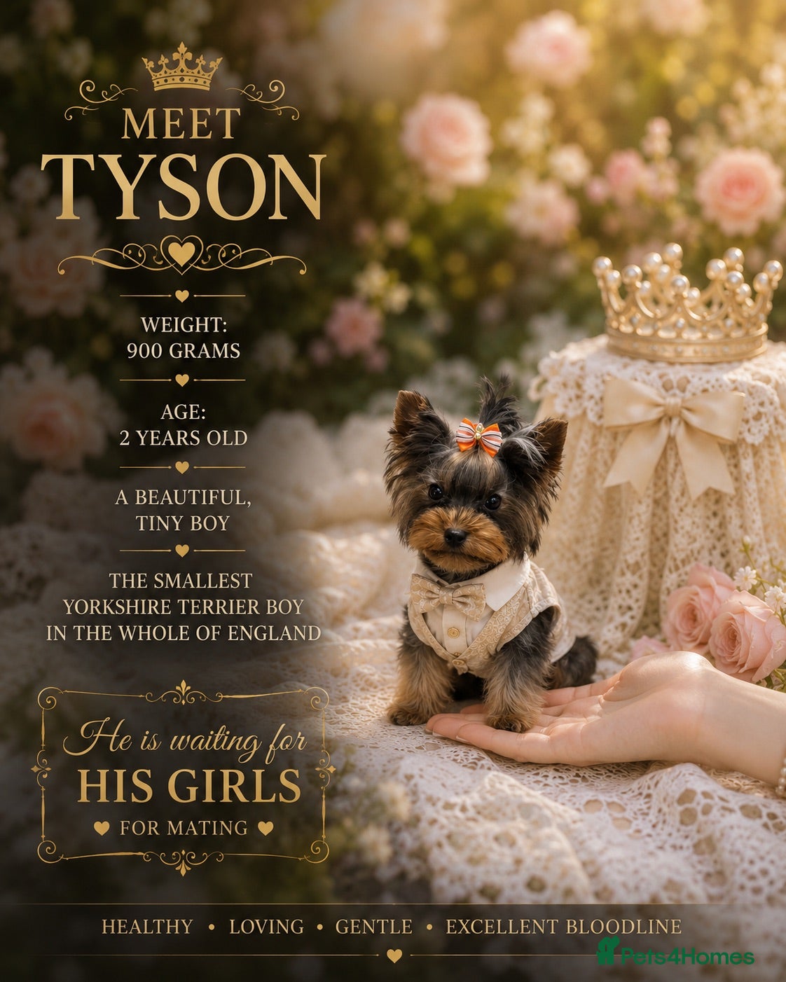 Yorkshire Terrier dogs  900grams !! The smallest cutest boy in Uk  - Advert 5