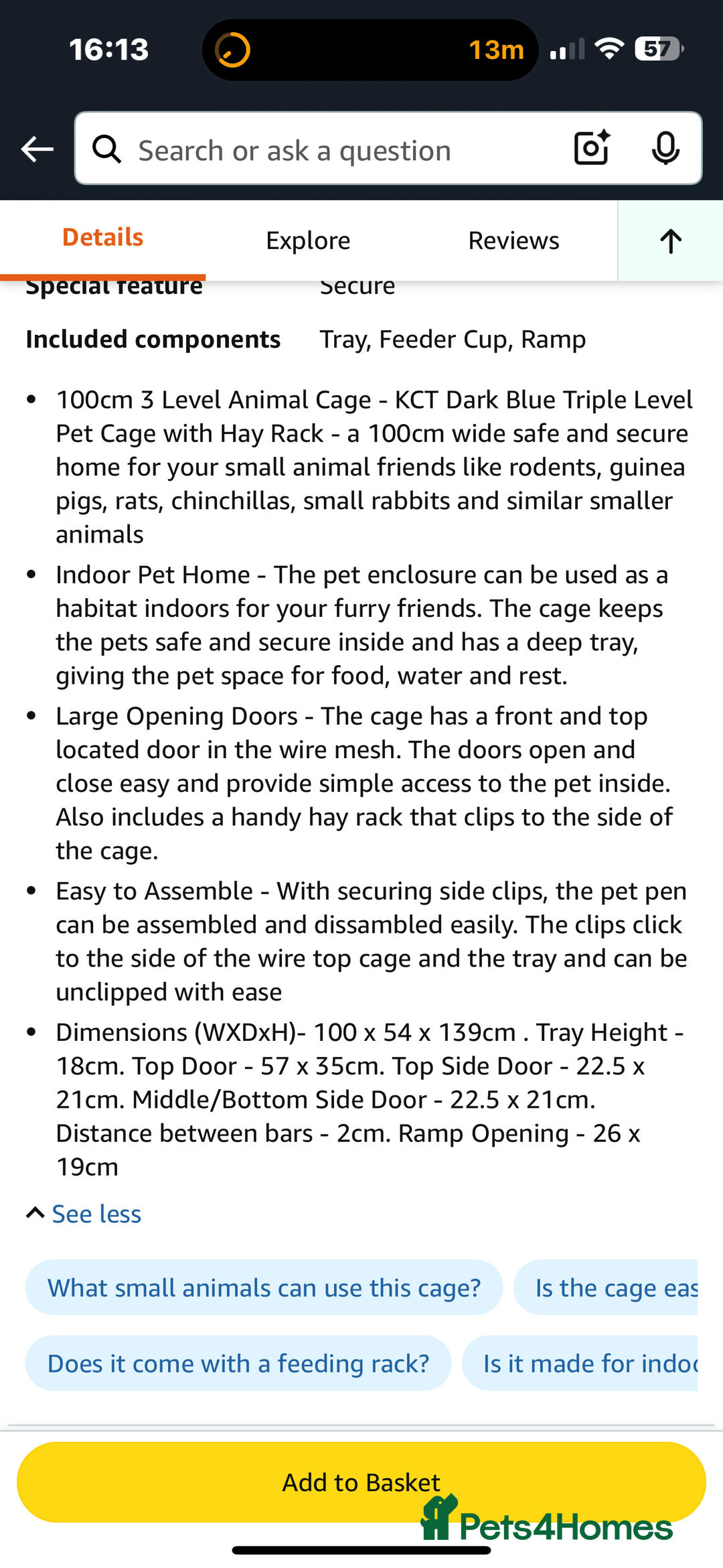 Guinea Pig rodents for sale: 2 x 100cm 2 tier guinea pig cages - Image 3
