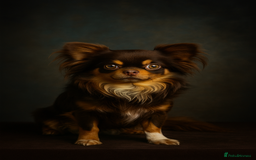 Chihuahua dogs for sale: Rare long haired Chocolate & tan with green eyes  - Image 16