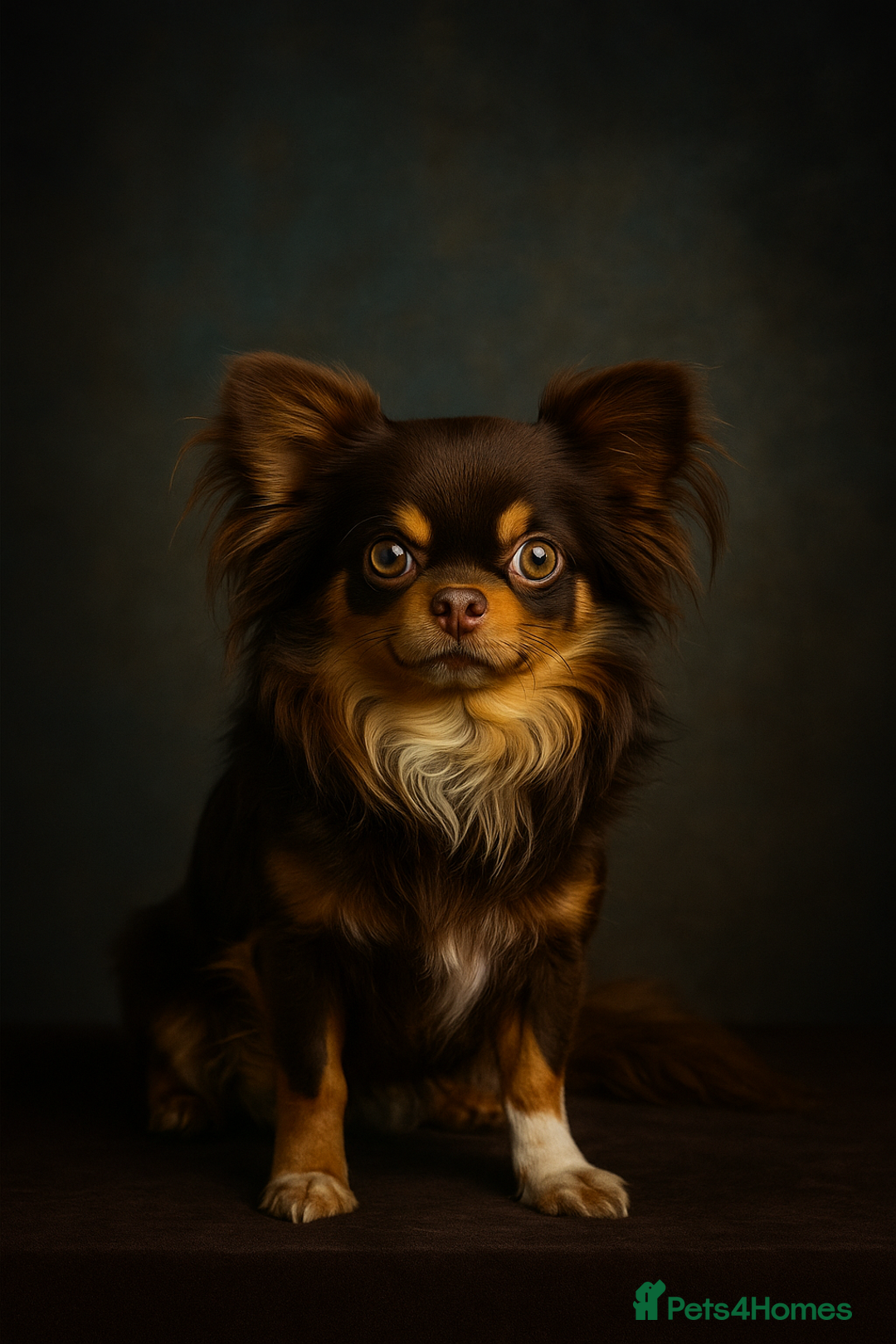 Chihuahua dogs for sale: Rare long haired Chocolate & tan with green eyes  - Image 16