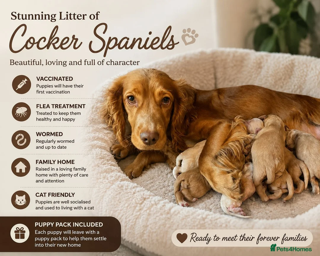 Cocker Spaniel dogs for sale: Cocker spaniels ready now  - Advert 1