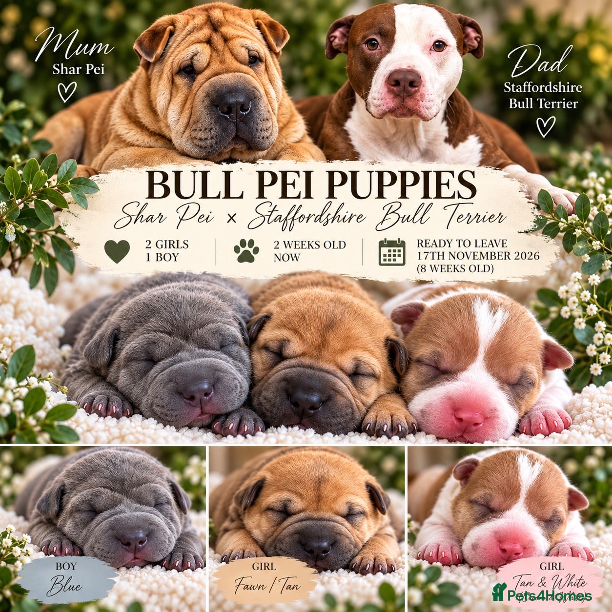 Mixed Breed dogs for sale: Stunning litter of Bull Peis  - Advert 12