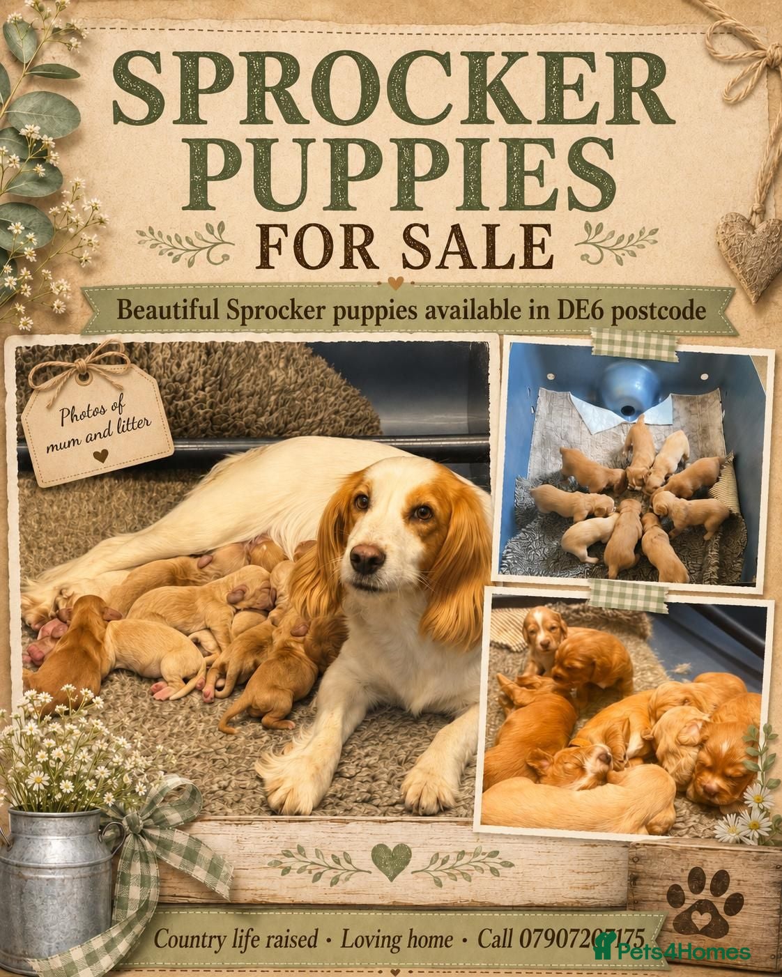 Sprocker dogs 3 Working Sprocker Puppies For Sale - Advert 1