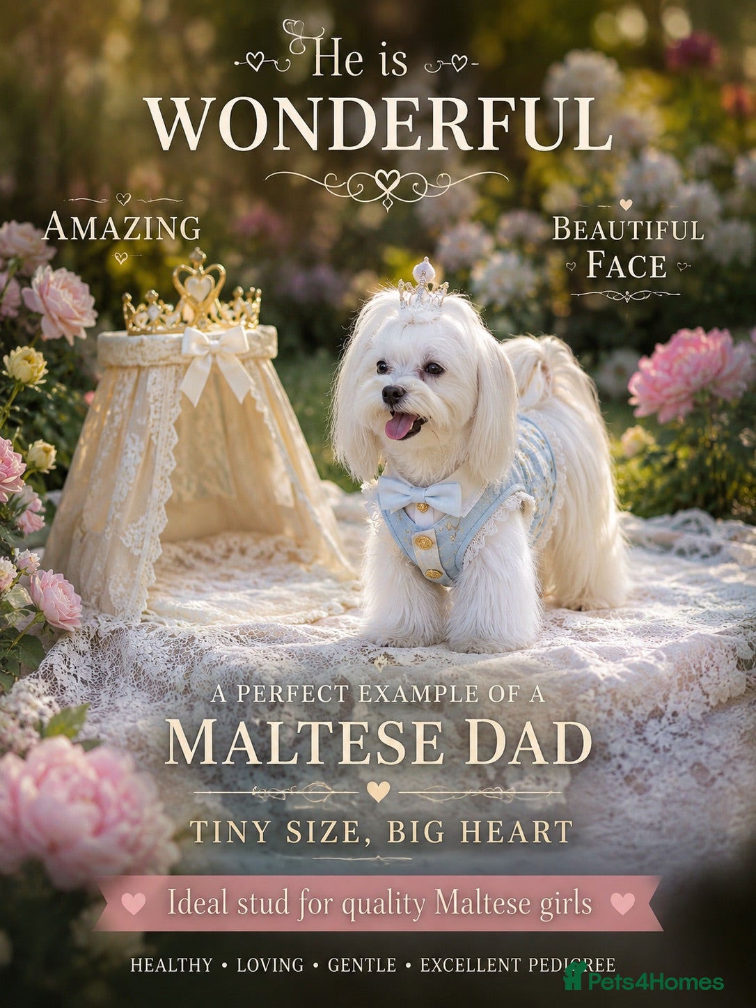 Maltese dogs New Adroble boy only for stud whit baby face :) - Advert 9