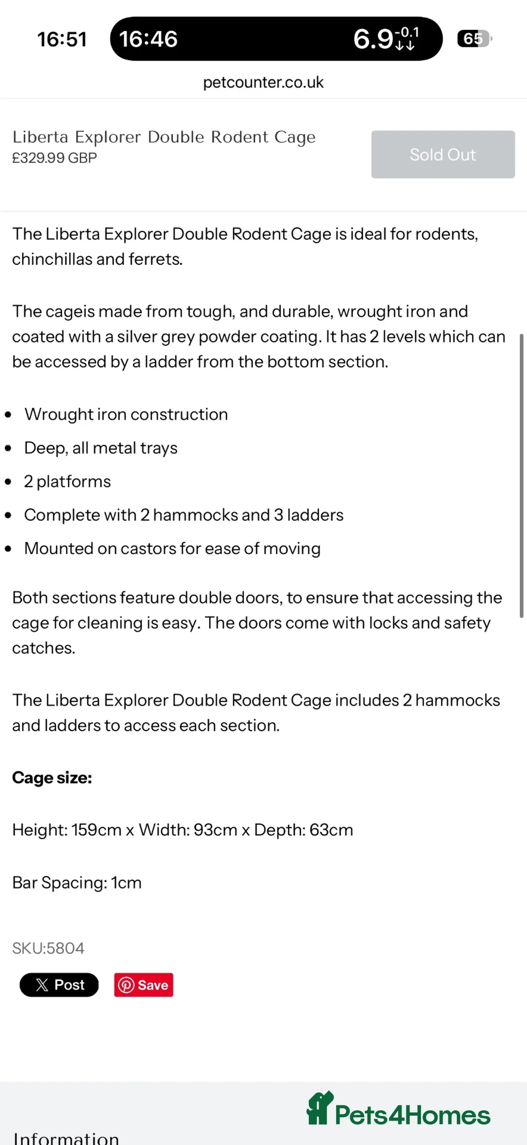 Degus rodents for sale: 2 Female Degus, Premium Double Cage & Accessories - Advert 6