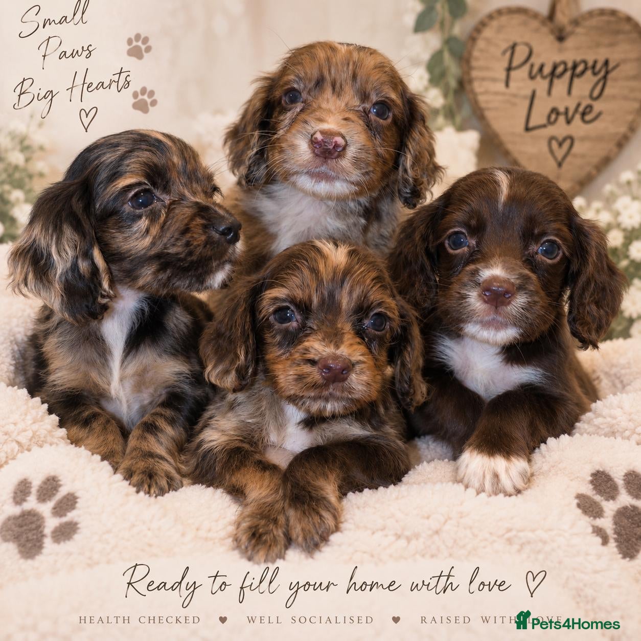 Mixed Breed dogs 🐾 STUNNING MERLE/CHOC COCKER SPANIELS 🐾 4 LEFT - Advert 1