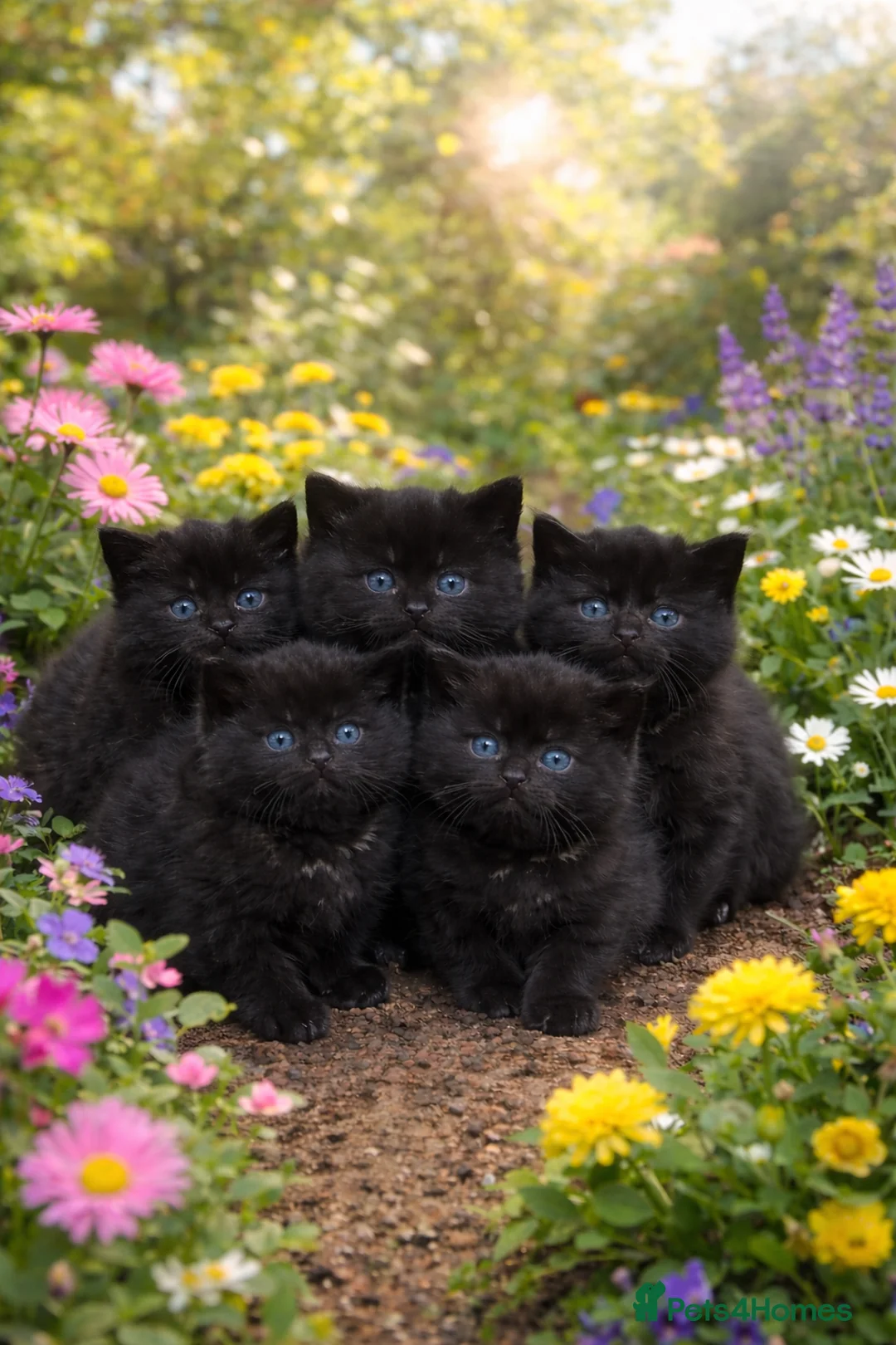 Bombay cats for sale: Three black kittens  - Advert 2