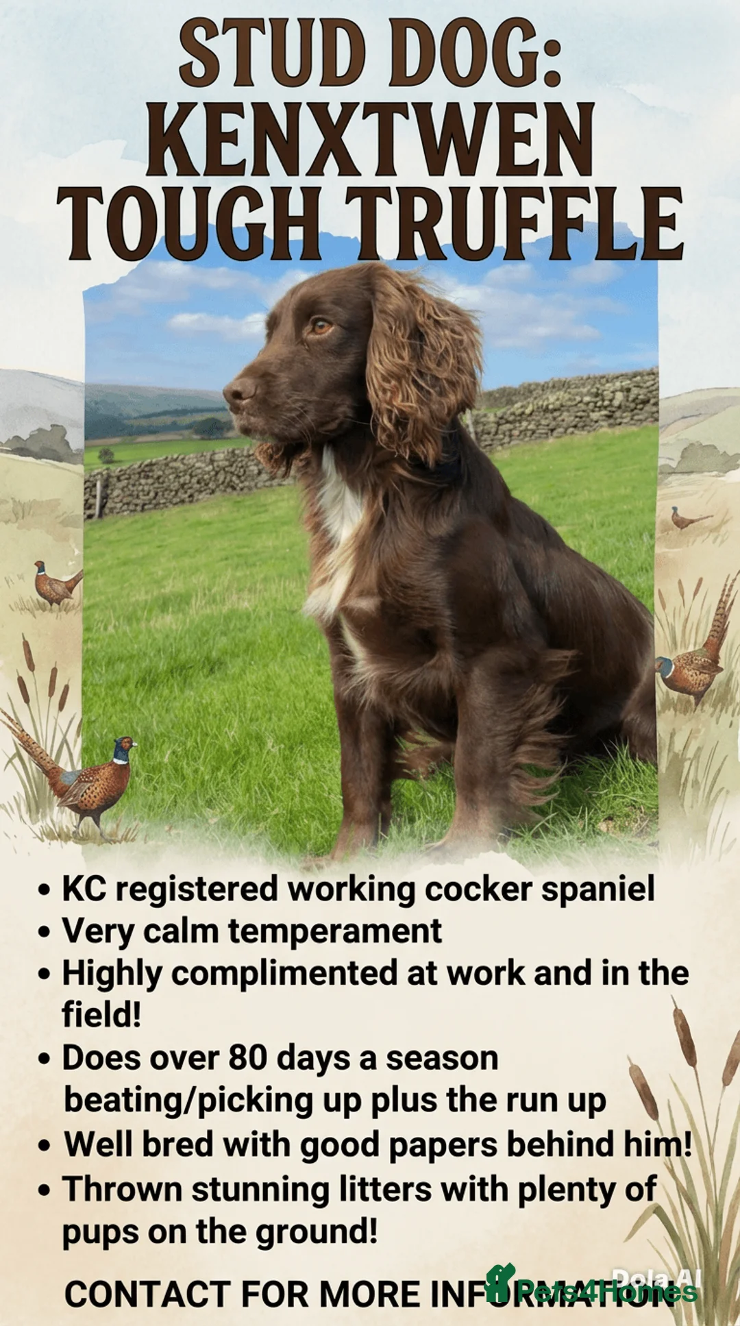 Cocker Spaniel dogs for stud: Kc Working Cocker Spaniel Arlo (Stud) - Advert 1