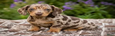 Miniature Dachshund Puppies – Chocolate Dapple (Smooth Haired)