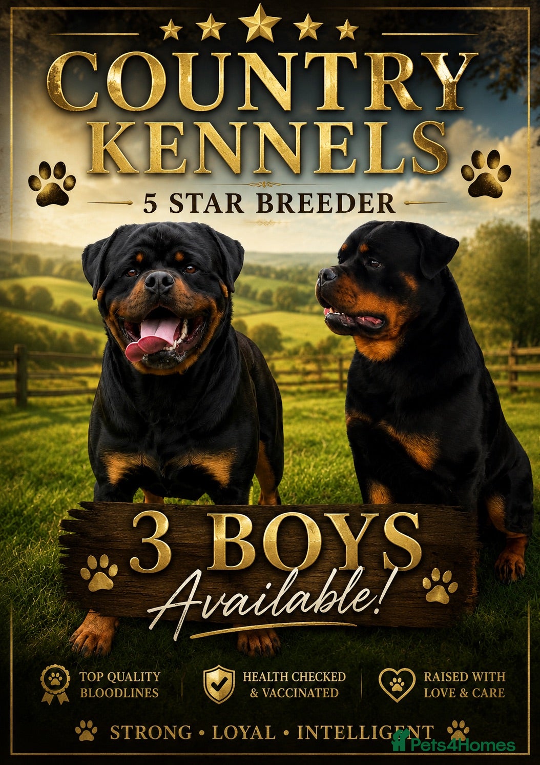 Rottweiler dogs 🏆🐾 5STAR BREEDERS🐾🏆KC REG READY FRIDAY 3BOYS💙 - Advert 2