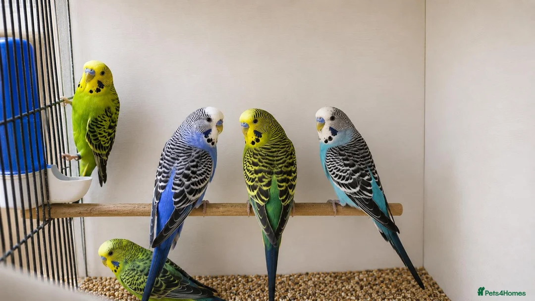 Budgerigars birds for sale: 5 male budgies, Cage + starter pack available  - Advert 2