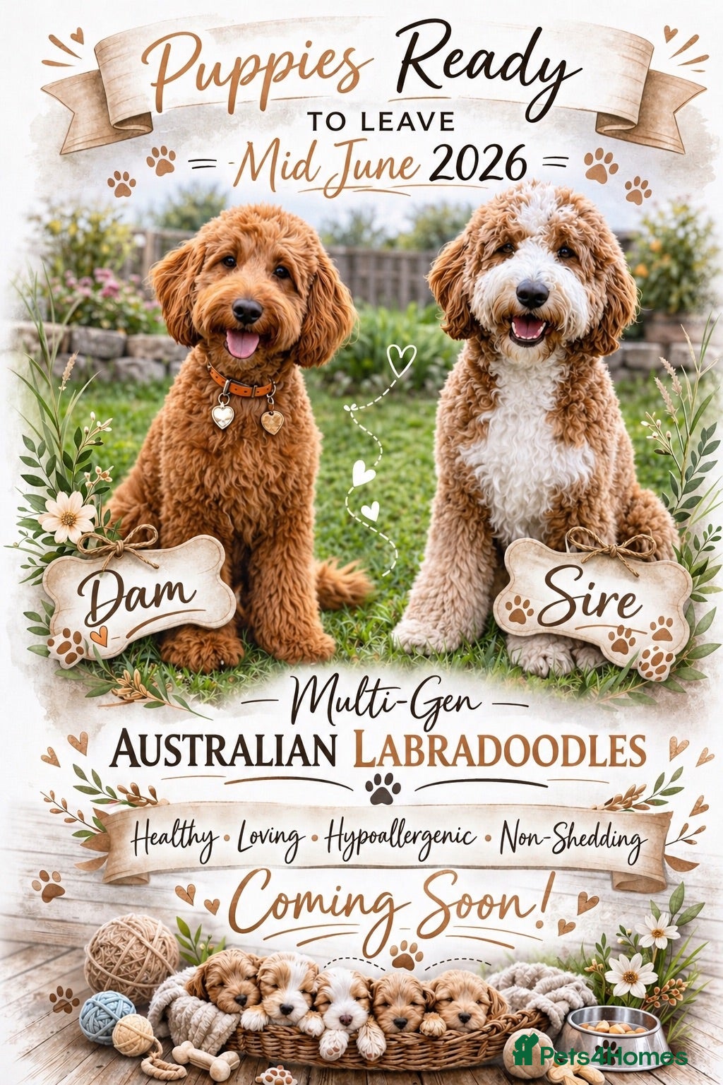 Australian Labradoodle dogs ⭐ 1 Pup Left Australian Labradoodle – Ready Now ⭐ - Advert 1