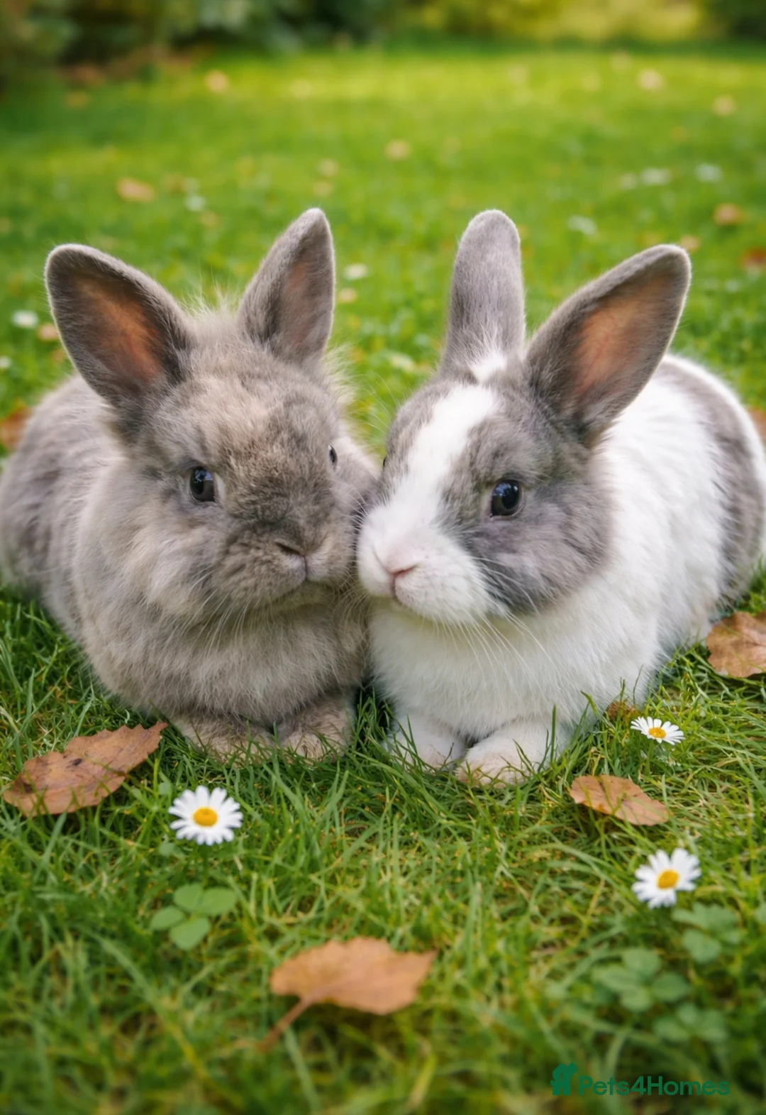 Mixed Breed rabbits for sale: Bonded 2 female 1 male 50 each can go seperate  - Advert 1