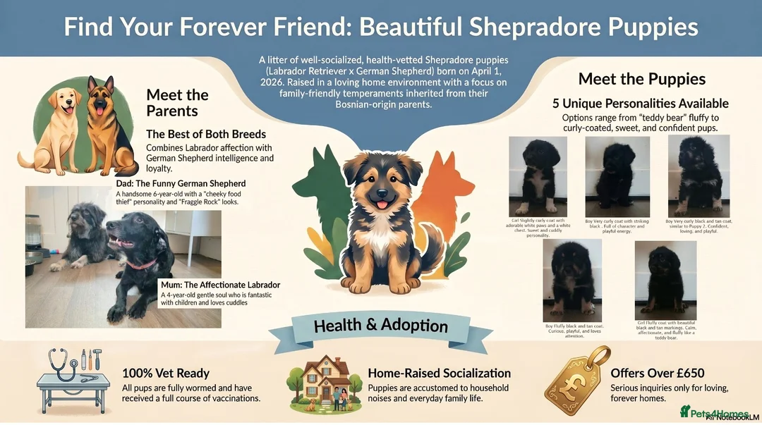 Mixed Breed dogs for sale: Shepradore Puppies - Advert 1