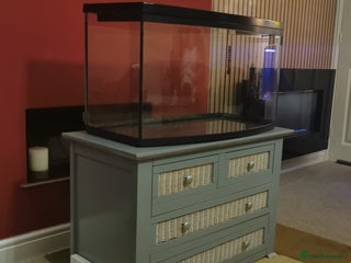 Platies fish Bow front tank with 4 draw cupboard stand - Advert 2