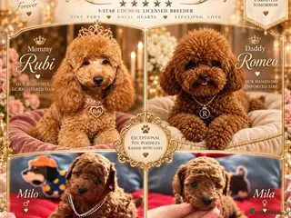 Toy Poodle dogs 5⭐️licensed ESPONJOSO tiny Half Asian Toy Poodle👑 - Advert 12